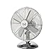 BIWOND Ventilatore da tavolo COOLFEEL (40 W, 12", base in metallo, leggero, altezza 56,6 cm, 4 eliche, oscillante 70°, 3 velocità) - argento