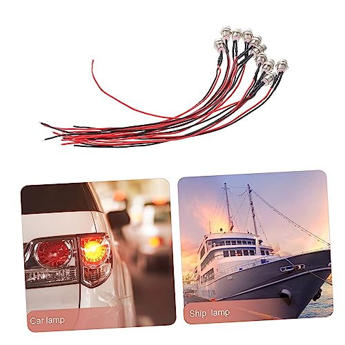 Totority 10Pcs Luz De Sinal De Energia Lâmpadas Direcionais 12V Luz LED Lâmpada Vermelha Luz De Adve