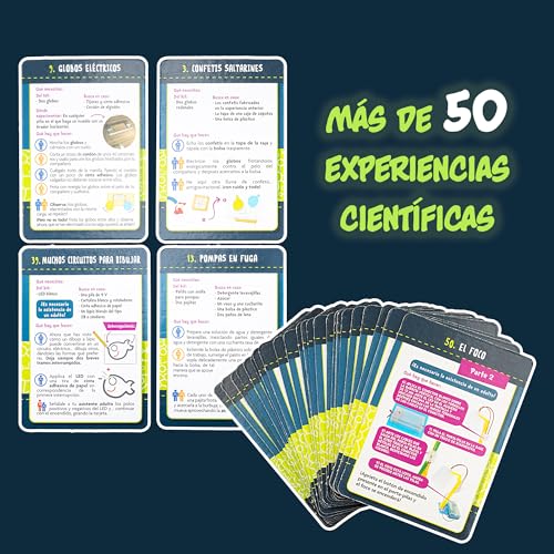 Colorbaby Lisciani - I'm A Genius, Laboratorio de Ciencias, 50 experimentos científicos, Juegos de Electricidad, Kit de Bombillas, Juguete Educativo, Ciencia en casa, Juguetes niños 8 años, 47631 - imagen 4