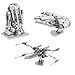 METAL EARTH MAQUETA/Puzzle 3D De Metal. Compatible - Star Wars HALCÓN MILENARIO + R2-D2 + X-Wing Starfighter - Monta Tus Modelos Favoritos en casa. (MMS251 + MMS250 + MMS257)