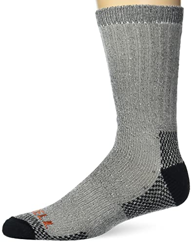 Merrell Unisex Mens And Women's Cold Weather Wool Sock - Breathble Mesh Zones Arch Band Support Heavyweight Hiker Crew, Black, Medium-Large Us #TOP16