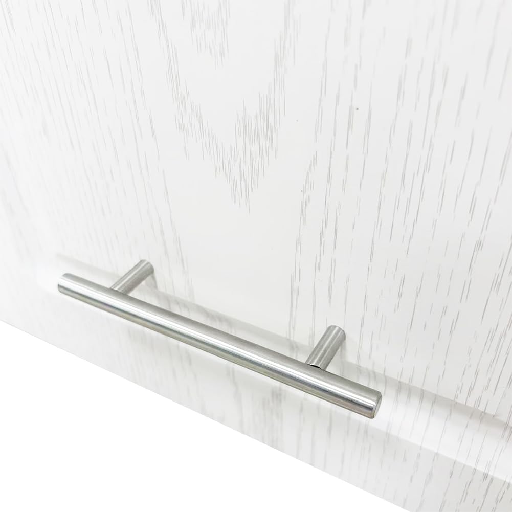 Shally Dogan Pensile Scolapiatti con Vassoio Salvagoccia da Cucina Design Boiserie, Mobile a Parete in Legno Resistente Armadio Sospeso con Due ante e Due Ripiani, 80 x 32 x 72H cm (Bianco Frassianto)