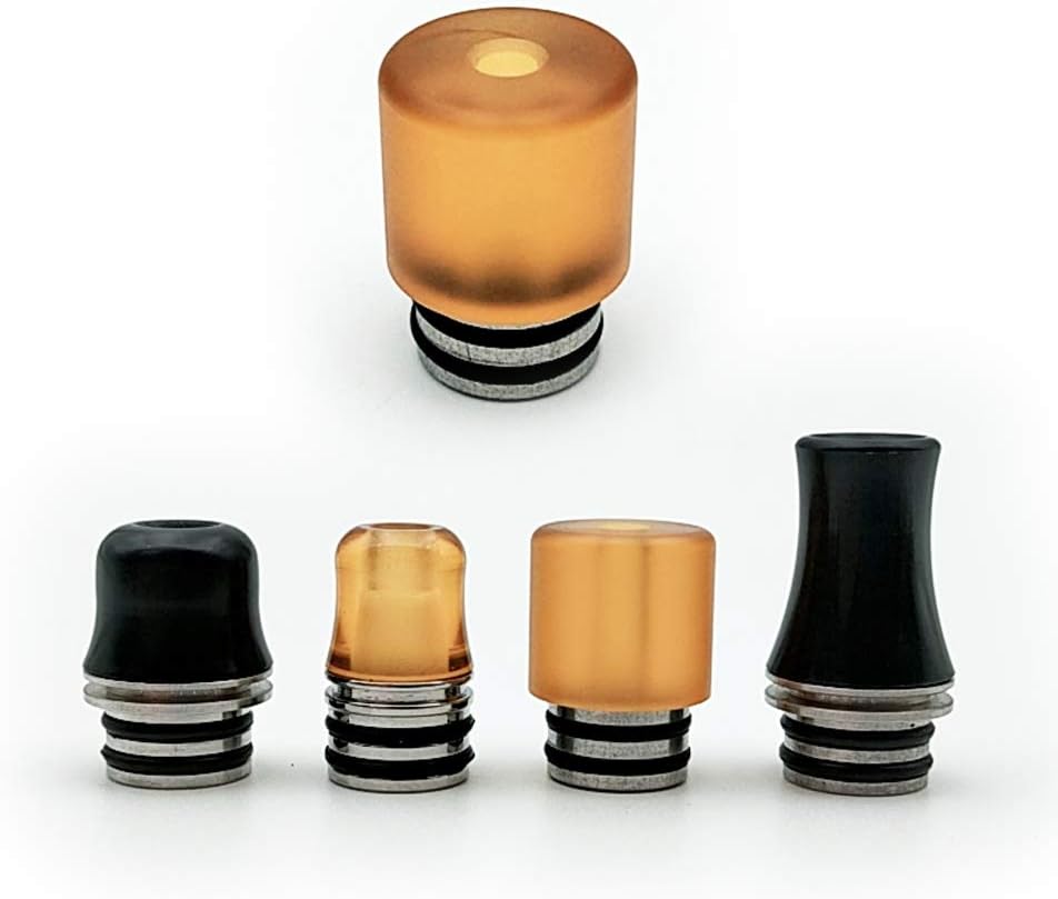 Myuanc 510 PEI Drip Tip for TFV8 Baby Beast TFV12 Baby Prince Crown 2 3 Valyrian 2 Sub ohm RDA Crown 4 mesh Revenger (Yellow PEI Round)