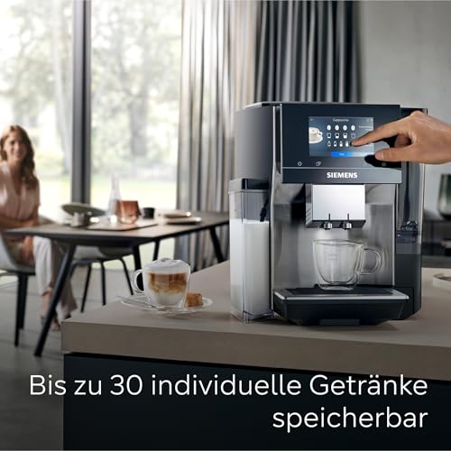 Siemens Fully Automatic Coffee Machine EQ700 Integral, Large Coloured TFT Display, 36 Hot and Cold Drinks, Cold Brew, 2-Cup Function, App Control, Automatic Cleaning System, Stainless Steel, Black - 10