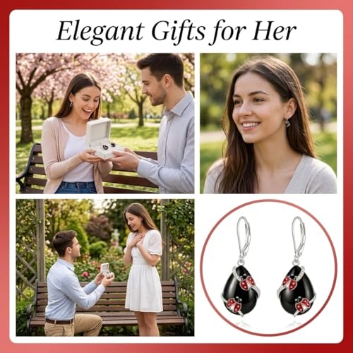 Image of TIGER RIDER Bee /Butterfly /Scorpion /Cactus /Leaf /Beetle 925 Sterling Silver French Clasp Leverback Earrings Amber /Crystal /Citrine /Moonstone /Obsidian /Jade /Rose quartz Pendant Jewelry Gift for Women