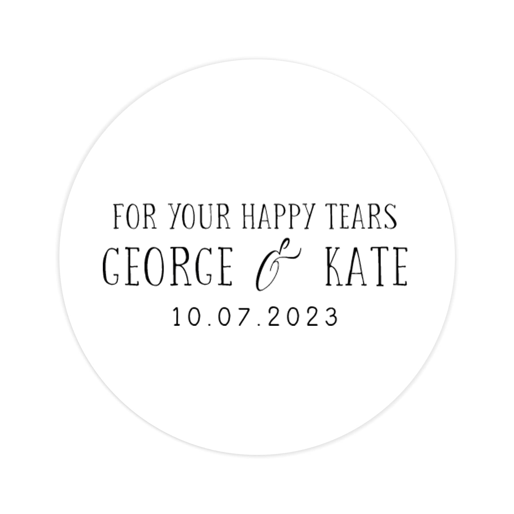 Minimalist wedding stickers | simple black and white wedding labels | wedding sticker favor sticker | wedding favors thank you stickers (For your happy tears)