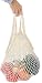 6 Pack Net Cotton String Sac shopping Réutilisable Shopping Net Mesh Sac, Poignée courte longue et ampli pour les jouets de l'entrepôt Marché de légumes de fruits (Beige Rose Black Teal) Amazing