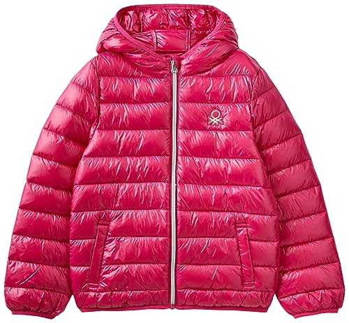 United Colors Of Benetton WITH HOOD ZIP CLOSURE FRONT POCKETS LOGO IN Heart Position Chaqueta De Entretiempo Blue 4be24p003 K11