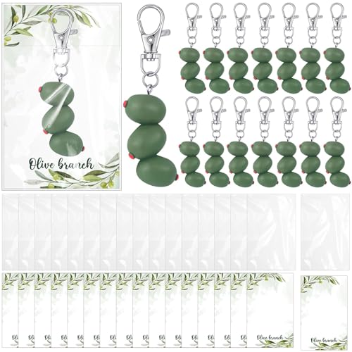 Porte-clés pour femme motif fruits décoration de sac à main olive x16