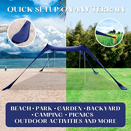 Image of Pop Up Canopy Tent, Outdoor Gazebo Shade Easy Up Vendor Tent Blue Green