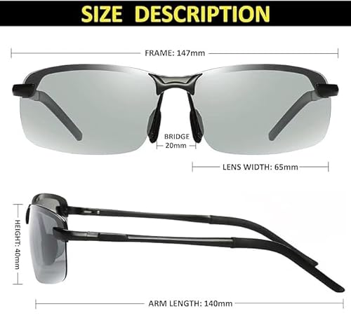Unishare 10003 Men'S Fashion Polarized Photochromic Sunglasses thumb #1