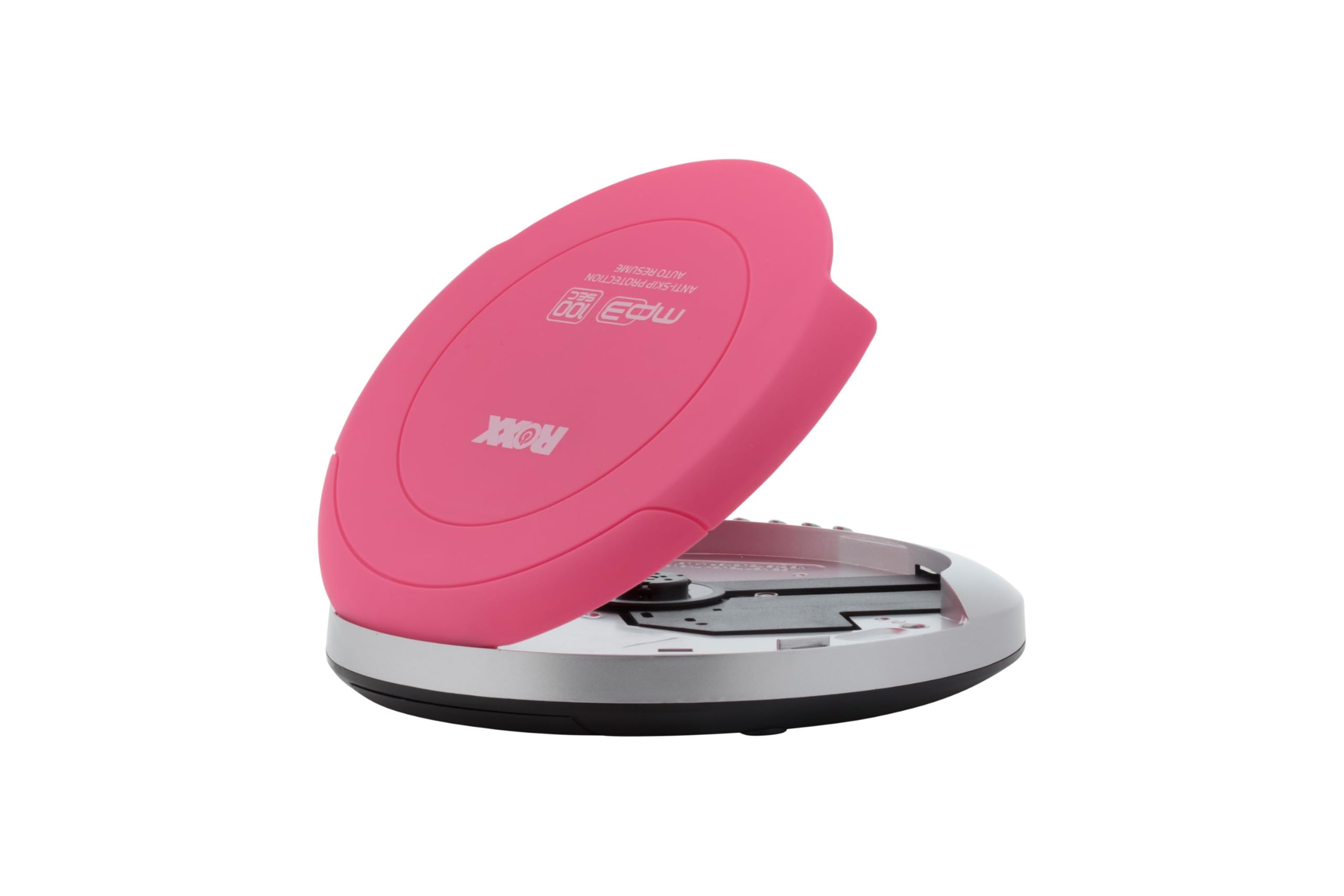 ROXX Baladeur Portable MP3 Lecteur CD PCD 501 avec Anti-Choc Rose