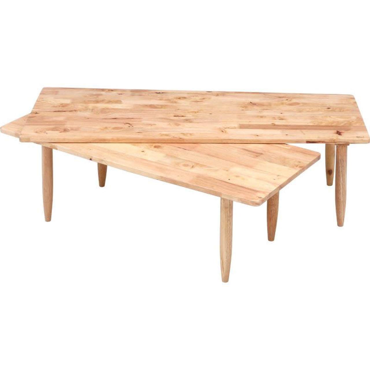 Amazon.co.jp: ローテーブル l字 リビングテーブル 幅122 ツイン 机