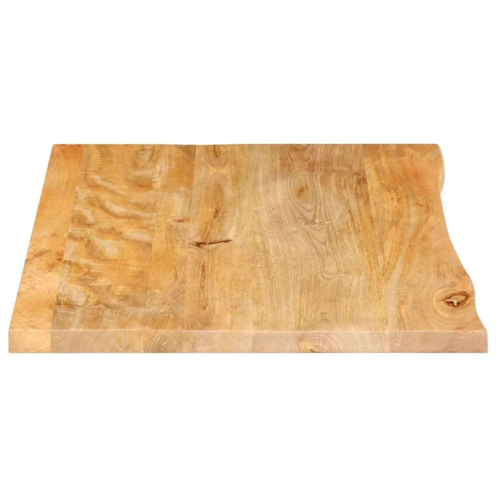 Dessus de table à bord vivant 70x60x2,5 cm bois massif manguier