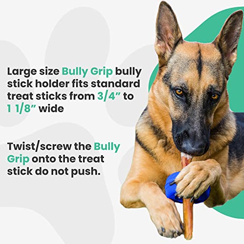 Bully Stick Halter für Hunde - Große Größe - Interaktives Hundespielzeug, Hundeleckerli-Halter, Slow Feeder, Leckerli-Spender, Kauspielzeug und Hundesicherheitsvorrichtung