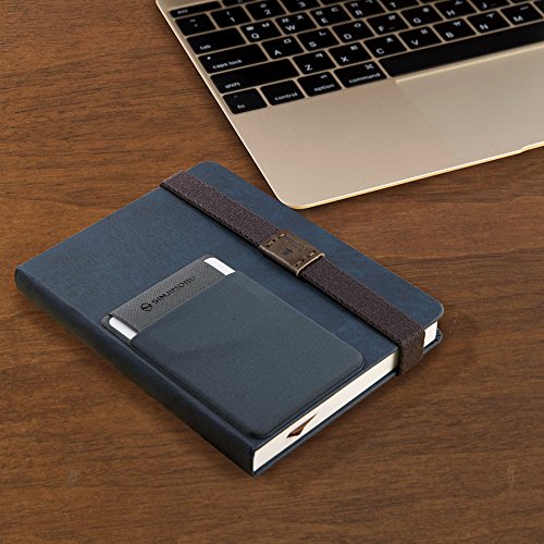 Sinjimoru Fabric Minimalist Wallet for iPhone, Stick on Phone Card Holder Functioning as Card Sleeves for Mobile Phones. Sinji Pouch Flap, Grey