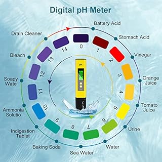 flintronic Misuratore PH,PH Tester, Misuratore PH Digitale, Tester PH Acqua qualità, Misuratore della qualità dell'Acqua, Display LCD con Retroilluminazione Verde per Piscina, Spa