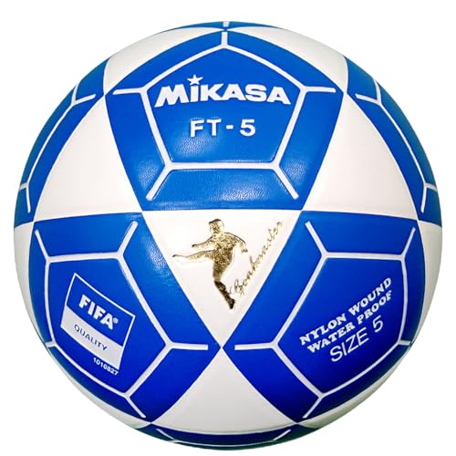 Mikasa FT5 Goal Master Soccer Ball White/Blue Size 5 (Soccer/Footvolley)