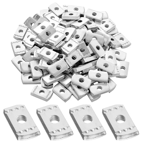 Otoolling 100 Packs 3/8”-16 Strut Channel Nuts No Spring Channel Nuts with Zinc Plated, Without Spring Nut for Construction and Industrial Workers Industrial Maintenance Engineers DIY Enthusiasts