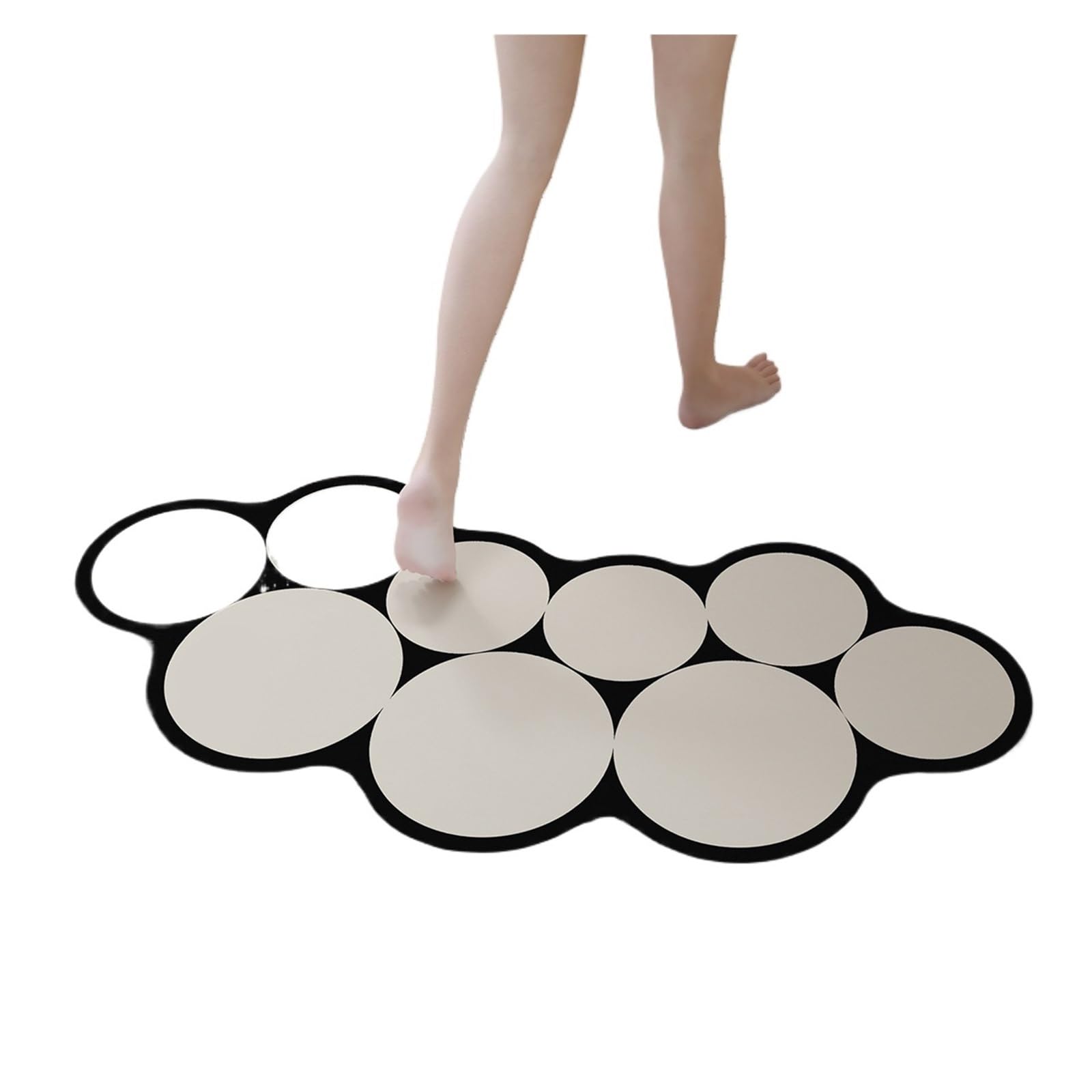 Curved Bathmat Diatomite Bath Mat Bathroom Carpet Quick Dry Non-Slip Foot Floor Mats Super Absorbent Shower Pad Toilet Rug Doormat Washable