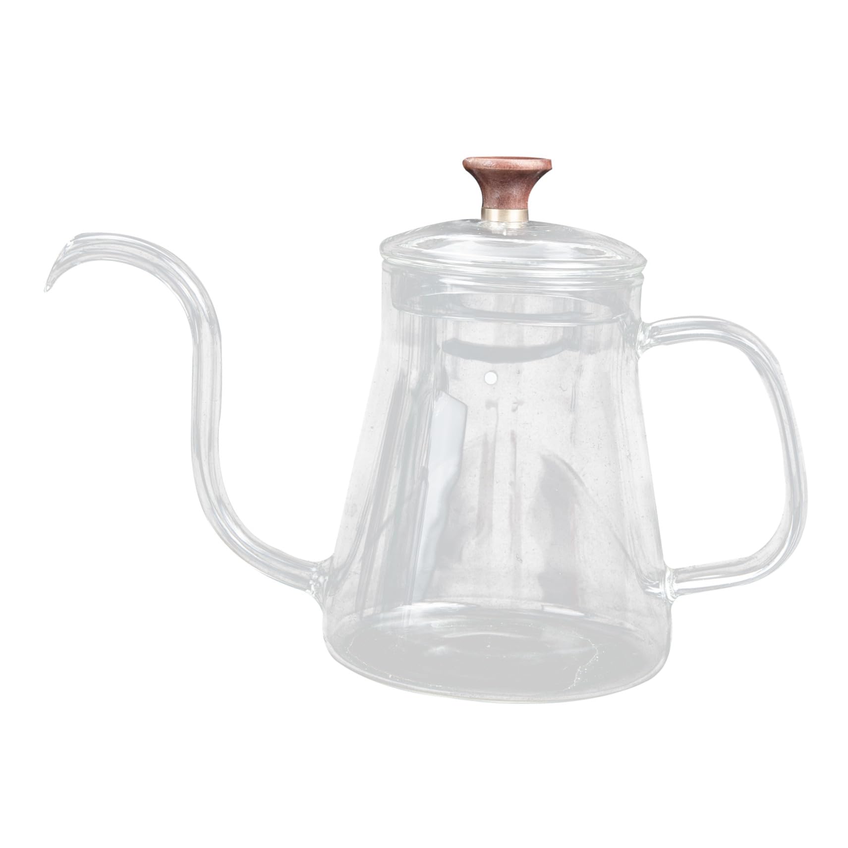 ULTECHNOVO Caffettiera Da Ufficio in Vetro Trasparente 350ml Beccuccio Lungo a Goccia, Bollitore Manuale Impugnatura Ergonomica Per Infusione Caffè e Tè, Per Casa e Lavoro