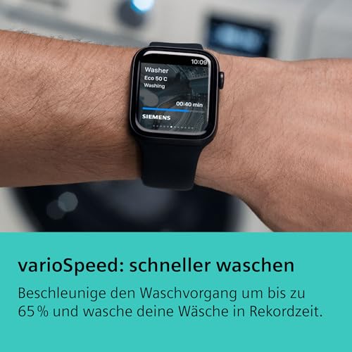 Siemens WU14UT42, iQ500 Waschmaschine, 9kg, 1400 UpM, Unterbaufähig, Extra stromsparend und leise, varioSpeed für kürzere Programme, LED-Display, Outdoor-Programm, Nachlegefunktion, aquaStop – Bild 6