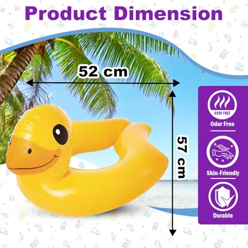 Image of Glan Swimming Ring Adult /Kids Inflatable Pool Float Tube Circle Water Toys Air Mattress Pool Swim Tube (Multi Color) (Animal Swimming Ring 1)