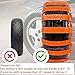 Datanly 12 Pcs Heavy Duty Anti Skid Snow Tire Chains, Nylon Winter Snow Tracks with 2 Gloves and 1 Hook, Universal Emergency Car Tire Grip Straps Reusable Non Slip Zip Tie Tires Chain for Cars Truck