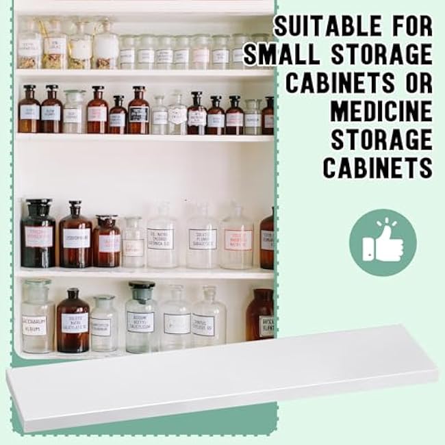 4 Pcs Wall Mounted Medicine Cabinet Shelves 13.5 Inch White