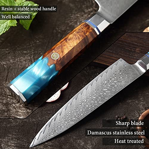 Set Cuchillos Cocina 9 Piezas Acero Damasco miniatura 4