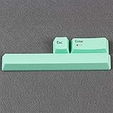 Anmeldenummer Computer-Tastaturen 3 Stück OEM Hight PBT Keycaps für mechanische Schlüsselcaps 10 cm space Geben Sie ESC blau rot grüne Farbkappen ein für mechanische Tastatur. ( Color : Green keycaps )