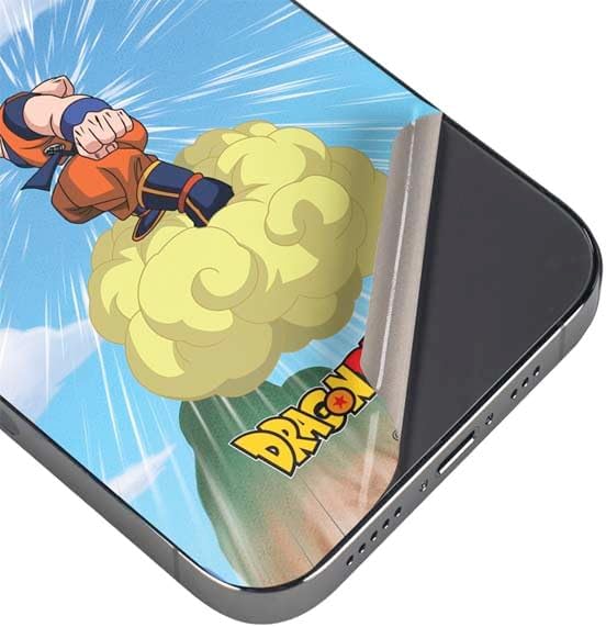 Vista 13 de Skinit Calcomanía para iPhone 14 Pro Max, diseño oficial de Dragon Ball Z Goku Iconic Kanji Symbol Naranja