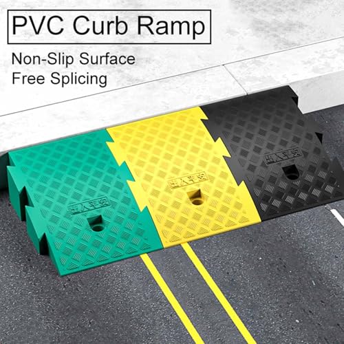 Rampa de bordillo de pvc portátil naranja 19 cm alto miniatura 6
