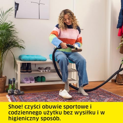 Kärcher Shoe!Cleaner SE 3 Compact, SE 4, 5, 6, oryginalne akcesorium do odkurzaczy piorących Kärcher, czyszczenie obuwia sportowego i codziennego użytku, bez kapania, miękkie włosie, funkcja płukania