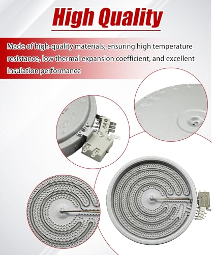 Image of 316530000 Oven Radiant Surface Element Fits for Frigidaire Electrolux Stove | 316530001 9 inch 3200 (1100) W Burner Replaces AP5983959, 4279207, PS11723364.W10251107 W10251108 W10631481 00755050
