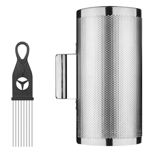 Abuff - Metal Guiro Instrument 12 x 6 Stainless Steel Guiro Shaker with Scraper Latin Percussion Instrument Musical Training Tool Guira Dominicana