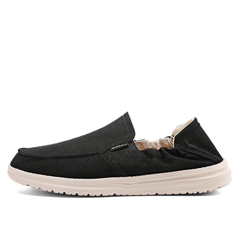 Scarpe da uomo in tela slip-on, leggere, per il tempo libero