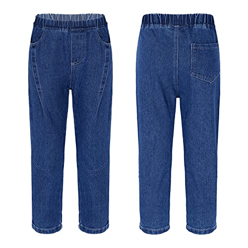 Yartina Toddler Boys Stretch Skinny Denim Jeans Kids Black Blue Straight Demin Pants Trousers3