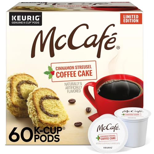 Image of McCafe Cinnamon Streusel Coffee Cake Coffee, Keurig Single Serve K-Cup Pods, 60 Count