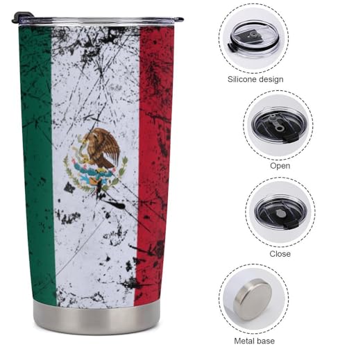Portavasos para Carro con Textura Black Grunge México 4PCS miniatura 5