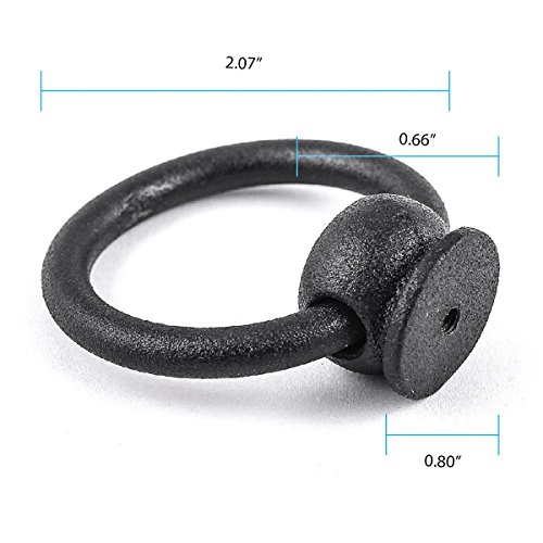 Renovators Supply Manufacturing Cabinet Handles 2 In. Black Wrought Iron Drawer Pulls Antique Kitchen Cabinet Handles With Mounting Hardware #TOP2