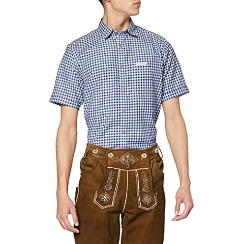 Stockerpoint Herren overhemd renko3 Trachtenhemd, Blau (Blau Blau), L EU Cover