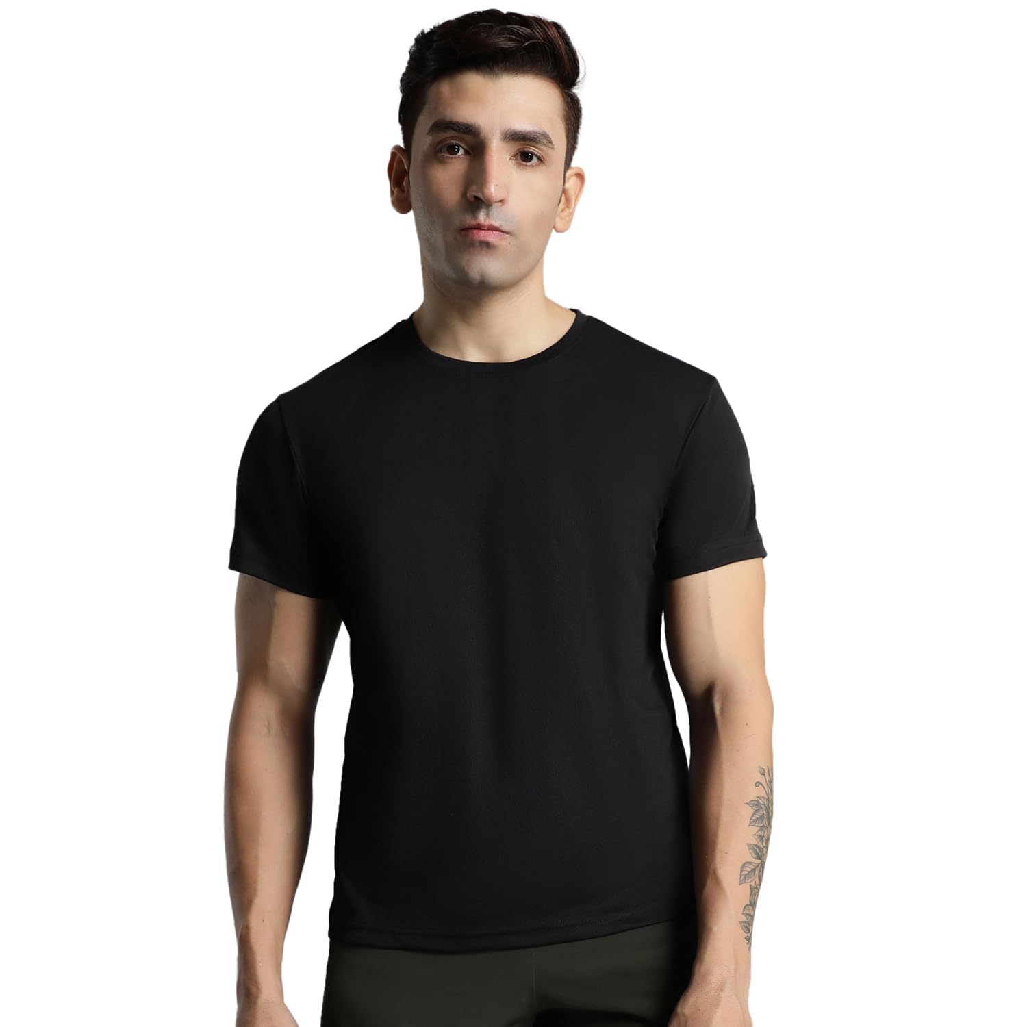 hummel Men's Solid Regular Fit T-Shirt