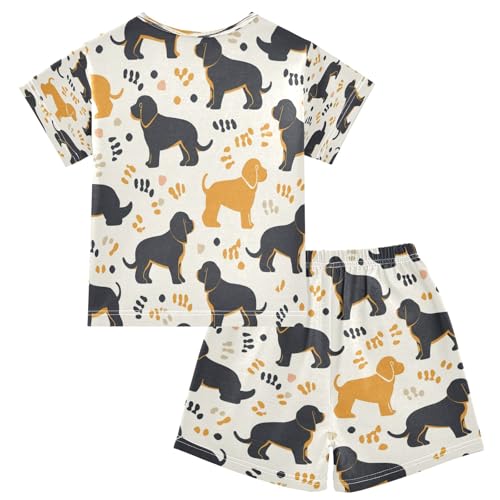 Dog(5) Kids Pjs Set Boys Girls Summer Short-Sleeve Sleepwear Pajamas 2PCS2