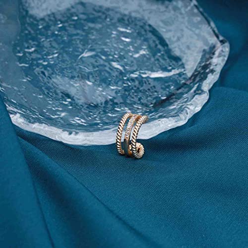 Erimberate Bohemian Paved Cuff Earrings Ear Cartilage Clip On Wrap Hoop Earrings Gold Crystal Earcuffs Minimal Clip Wrap Earrings No Piercing Earring Jewelry For Women And Girls #TOP1