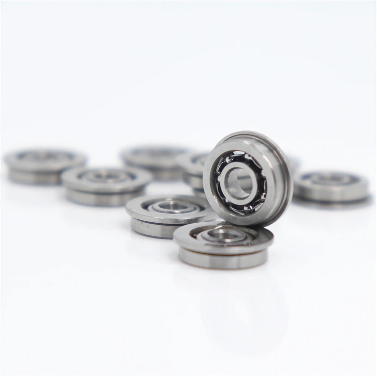 10 Stück MF83 Flanschlager 3 x 8 x 2,5 mm, Miniatur-Flanschlager, nicht standardmäßig, tiefe Nut, offene Lager, MF83 offen