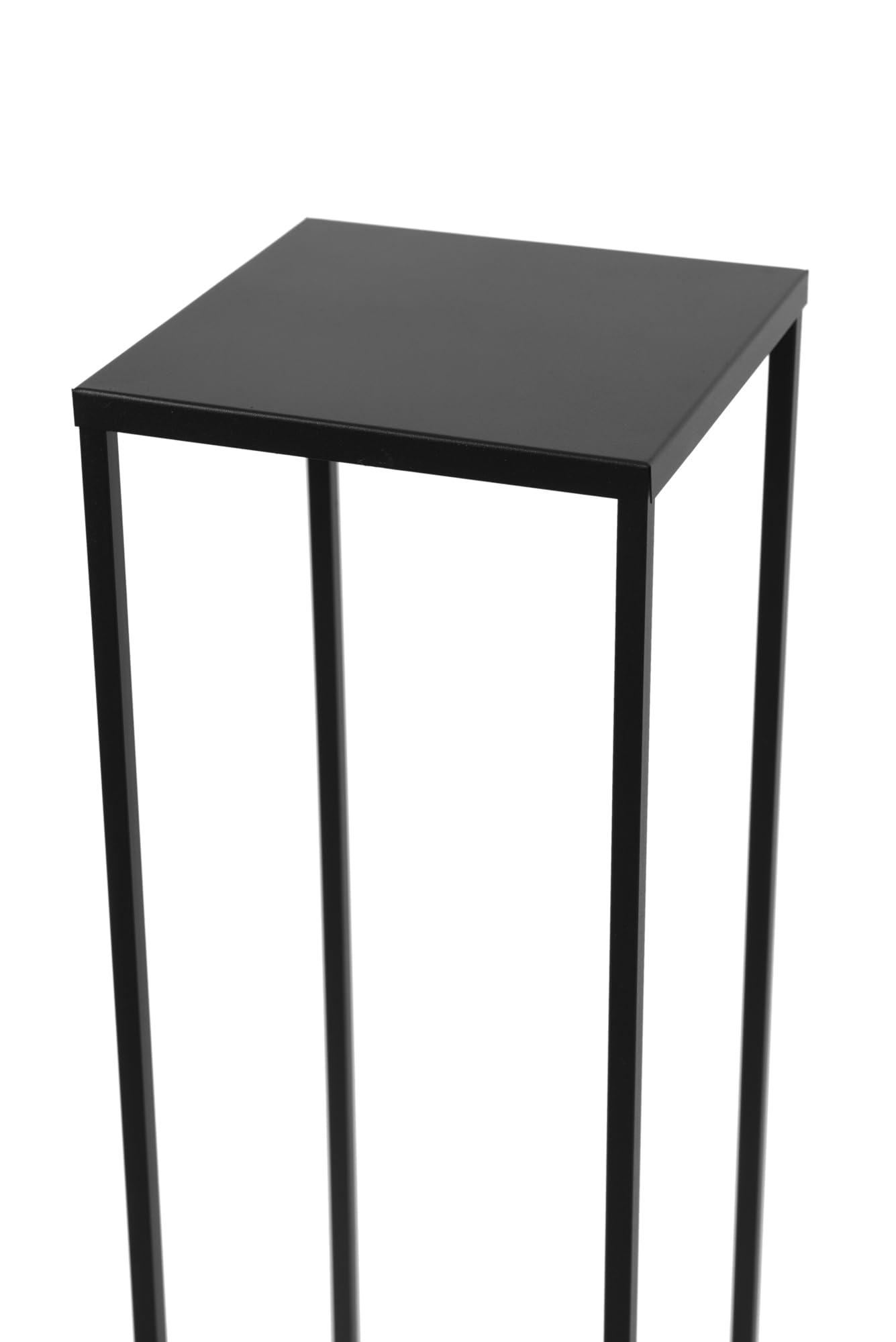 Pflanzenständer Ferro - 24x24x80cm - Farbe Schwarz - für Zimmerblumen - Metallregal - Dekorativer Tisch - Blumenständer - für Zimmerecke, Wohnzimmer, Balkon