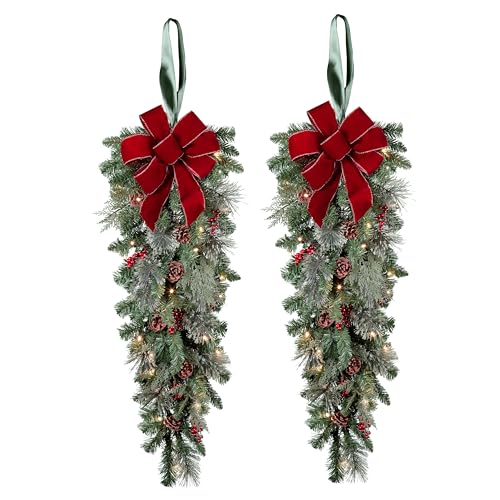 Haute Decor Classic Pre-lit Holiday Swags (Set of Two 3