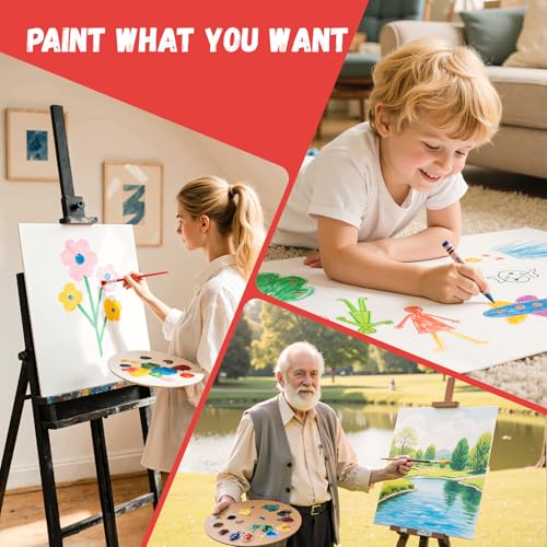 image for Simetufy 12 x 16 inch 5 Pack Painting Canvas Boards- Gesso Primed Acid