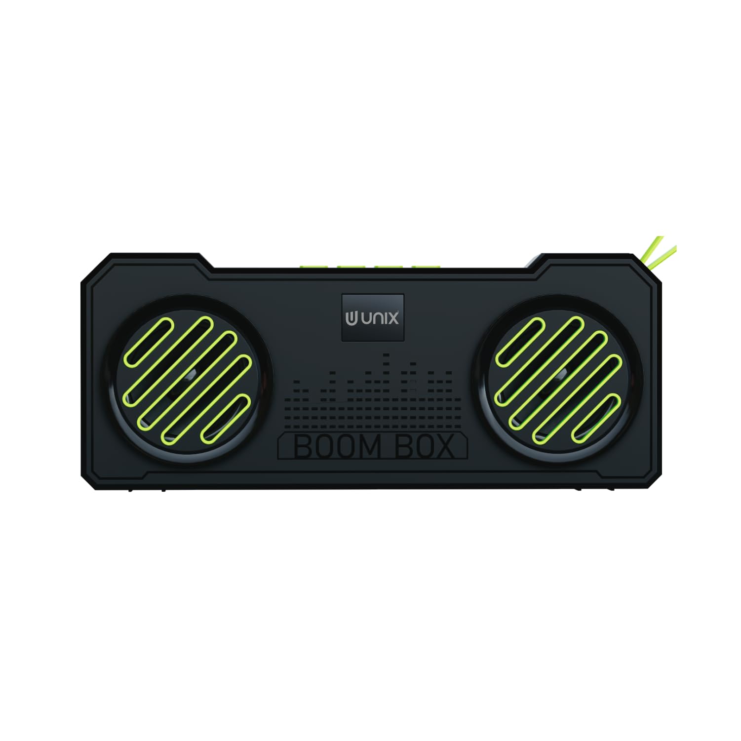unix cadence wireless bluetooth 5.4 speaker 6.5w with dual 52mm drivers, 1200mah battery, 6 hours playback, fm radio, usb, tf card slot, hd sound portable speaker for home & travel – green